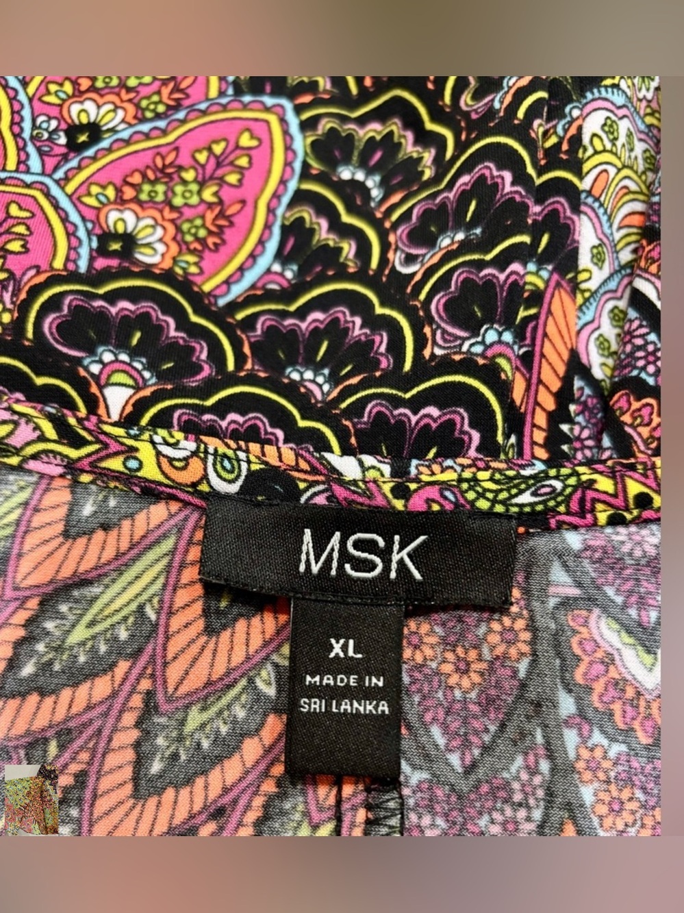 MSK Paisley Print Dress, XL